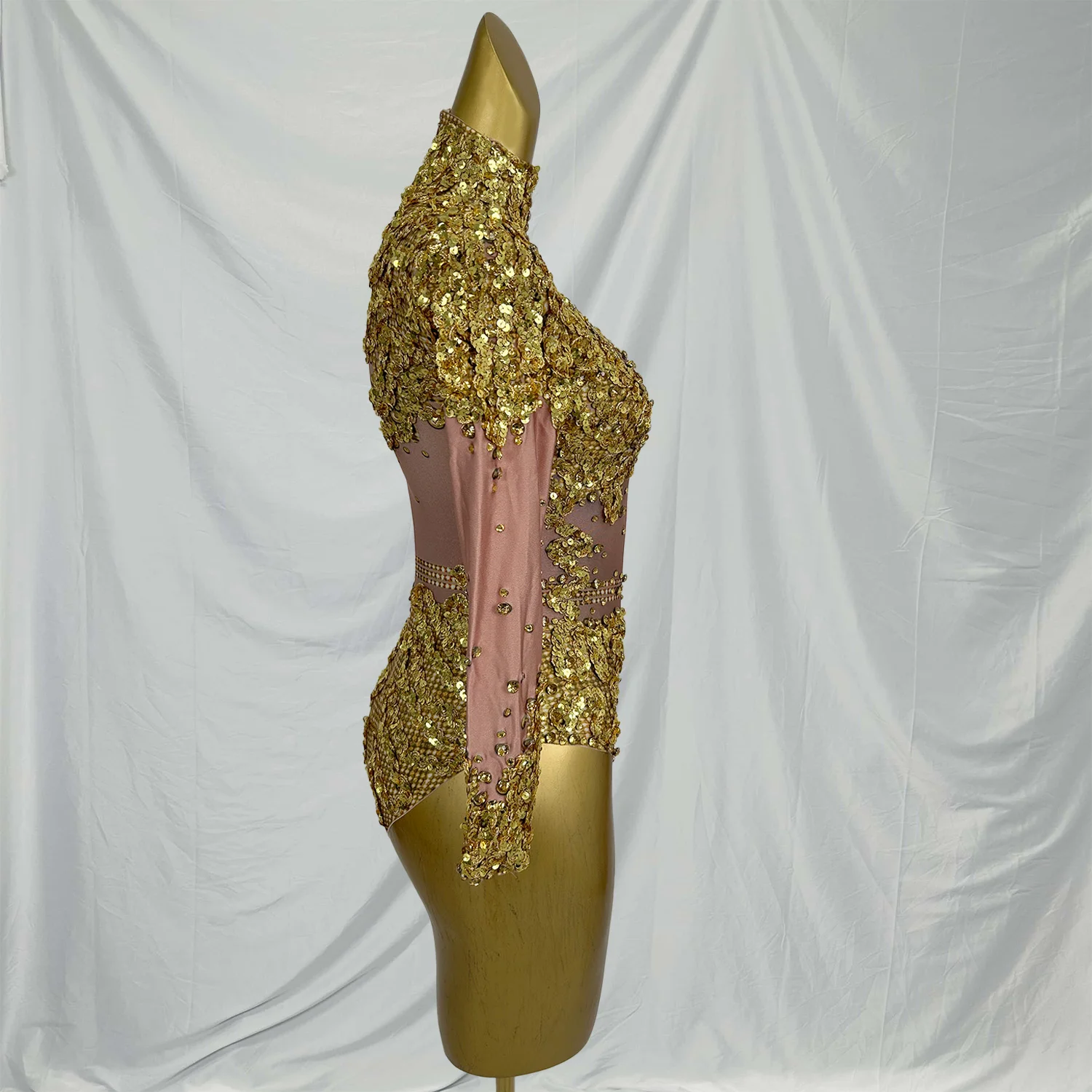 Yiniang เซ็กซี่ Sparkly Sequines บอดี้สูทผู้หญิงแฟชั่นไนท์คลับบาร์ชุดราตรีบาร์นักร้อง Performance STAGE เครื่องแต่งกายชุด