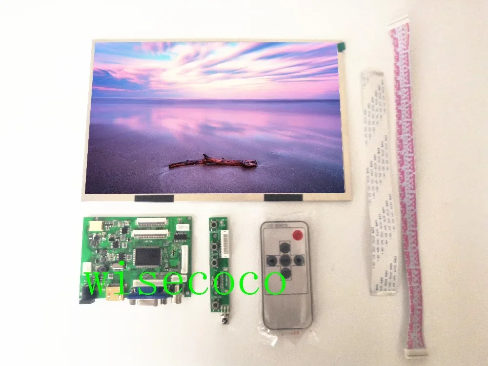 10.1 Inch 1280(RGB)*800 EJ101IA-01G LCD for Raspberry Pi Screen Display With Remote Driver Control Board 2AV VGA