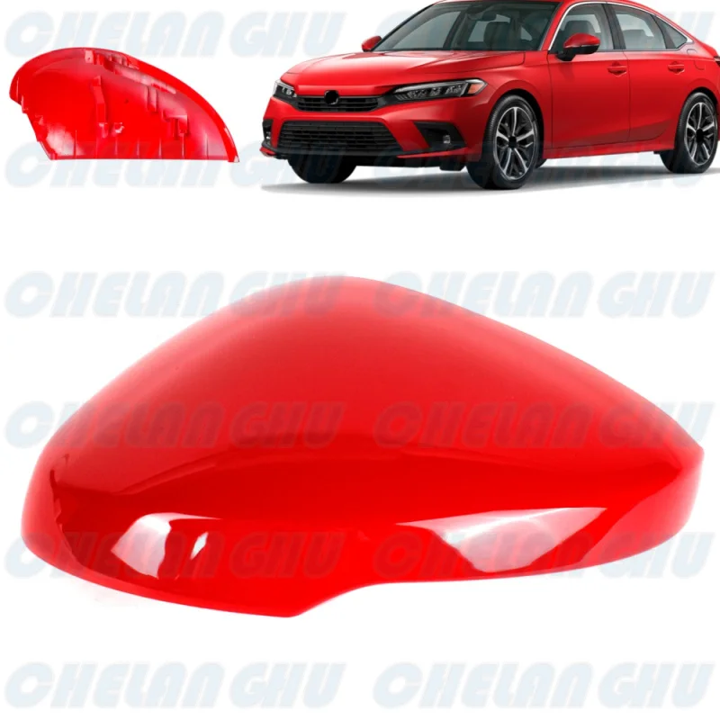 

Left Side Red Painted Rear Mirror Housing Cover Cap with turn signal Hole for Honda US version Civic 2022-2023