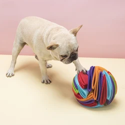 DualPet Dog Toys Sniffing Ball Pet Puzzle Toy Colorful Foldable Nose Sniff Toy Increase IQ Training Food Slow Feeding