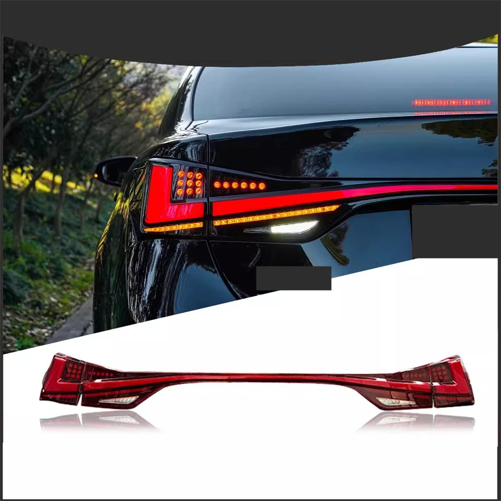 Car led Taillight assembly for 12-20 Lexus GS modified additional light flow run through Lamp Brake Turn Signal