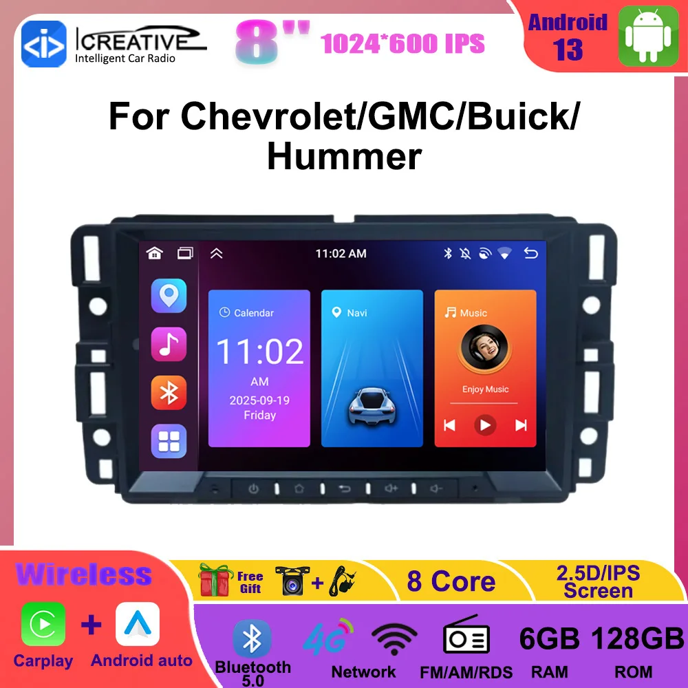 Autoradio Android Multimedia para Chevrolet Silverado GMC Sierra Impala Traverse Avalanche Express Yukon Acadia Savana Autoradio