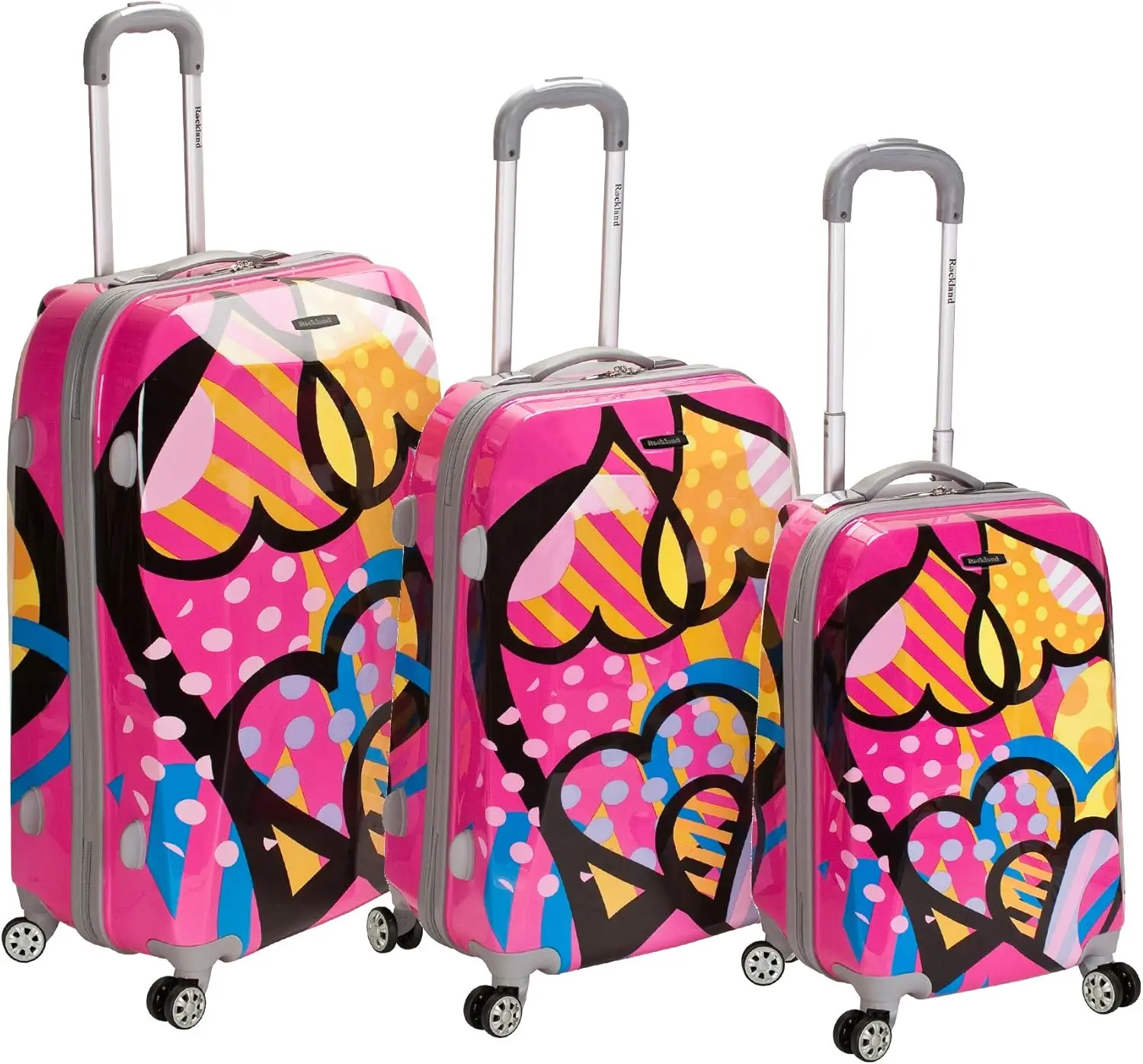 Vision Hardside Spinner Wheel Luggage, Love, 3-Piece Set (20/24/28)