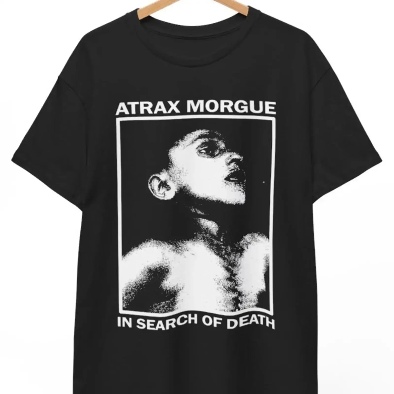 Atrax Morgue In Search of Death T Shirt Music Band Rock Punk Metal  vintage Washed Soft Slightly Stylish Comfortable Unisex