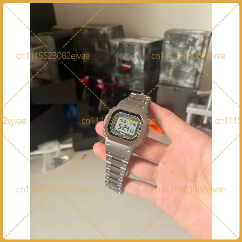 Titanium Alloy Watch Case Band Set for Casio GWBX5600 Lightweight with Logo 70g Free Disassembly Tool view 5