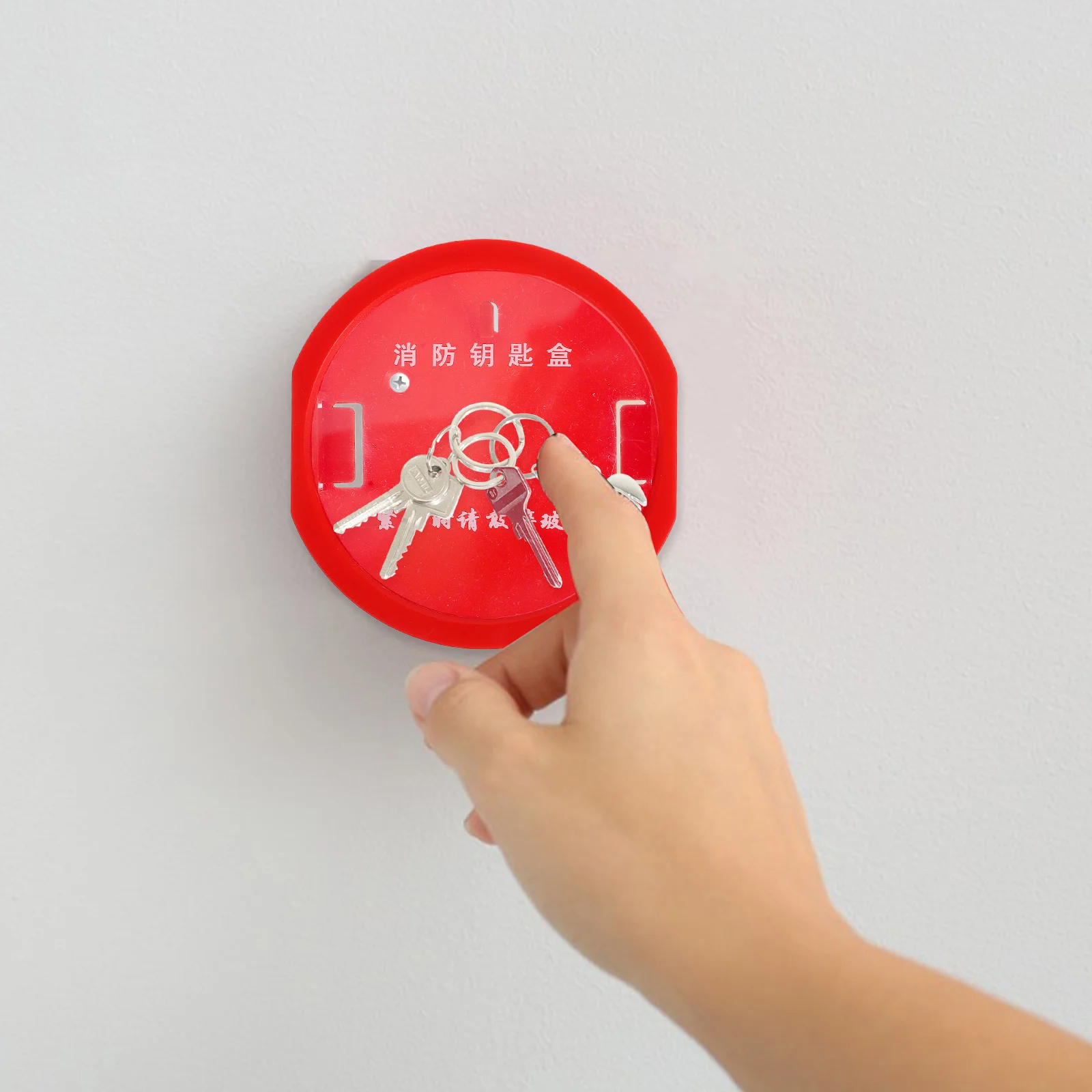 1Set Wall-Mounted Emergency Key Storage Box Fire Safety Lock Box for Business Residential Use Weather-Resistant Secure Door