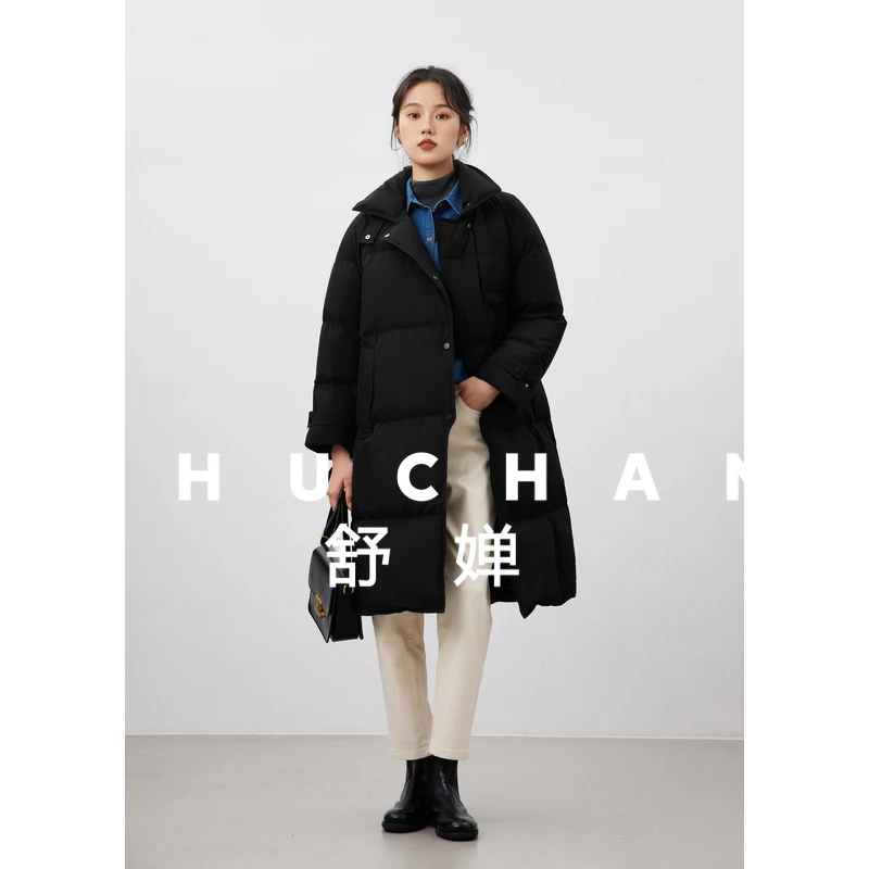 

Новый 90% белый гусиный пух, качественный повседневный длинный пуховик с теплой запахом, женский Abrigos Mujer Invierno 2025