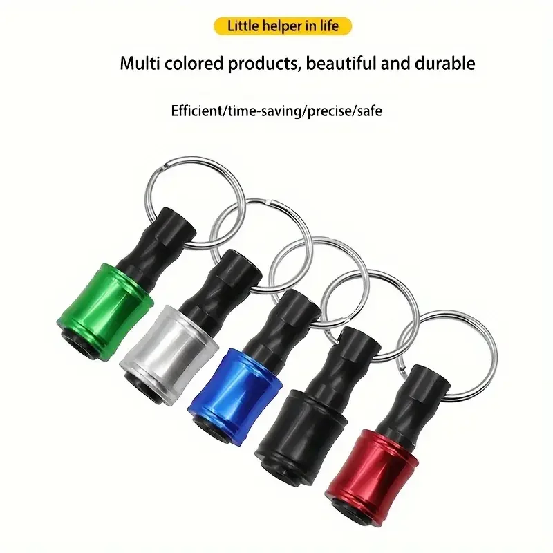 Набор адаптеров для цветного брелка, шестигранный держатель сверла 1/4 с пряжкой для восхождения, стальная самоблокирующаяся ударная отвертка