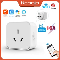 Tuya Smart AU Plug WiFi / Zigbee 16A Socket Power Monitor Timing Function Outlet Smart Life Voice Control with Alexa Google Home