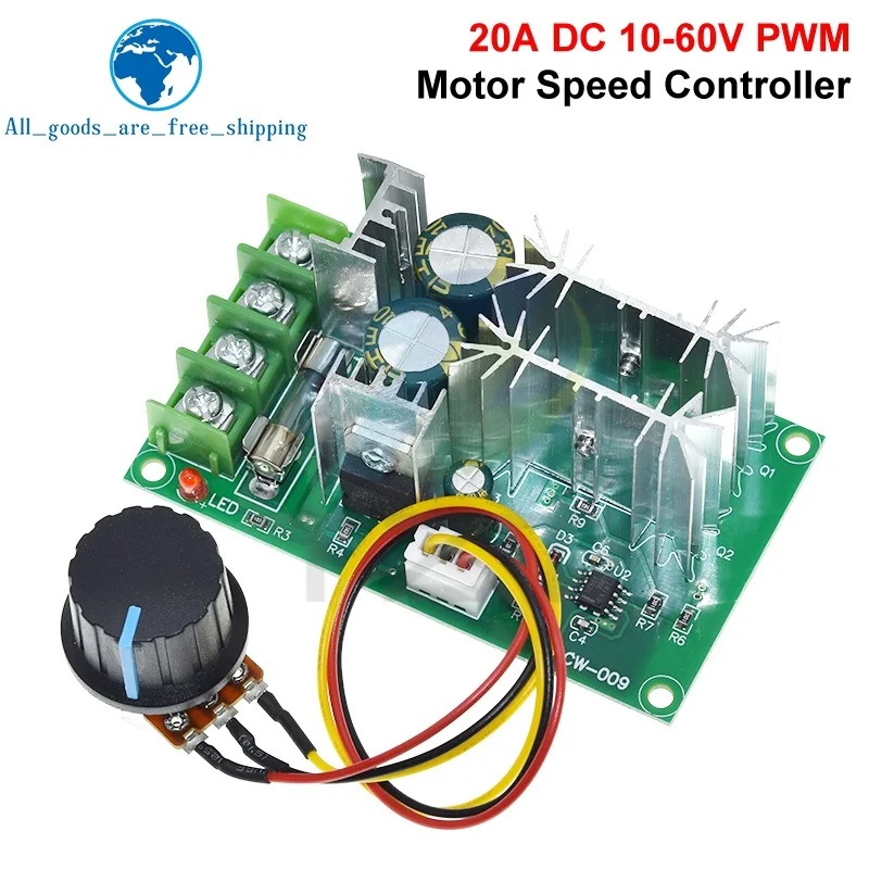 DC10-60V DC 10-60V Motor Speed Control PWM Motor Speed Controller Switch 20A Current Voltage regulator High Power Drive Module