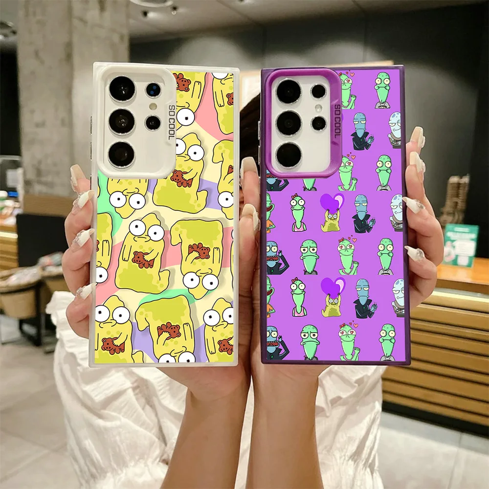 MINISO Solar Opposites For Samsung Galaxy S20 23 24 25 30 32 34 35 FE Plus Ultra Phone Case Shell Protection Back Cover IMD