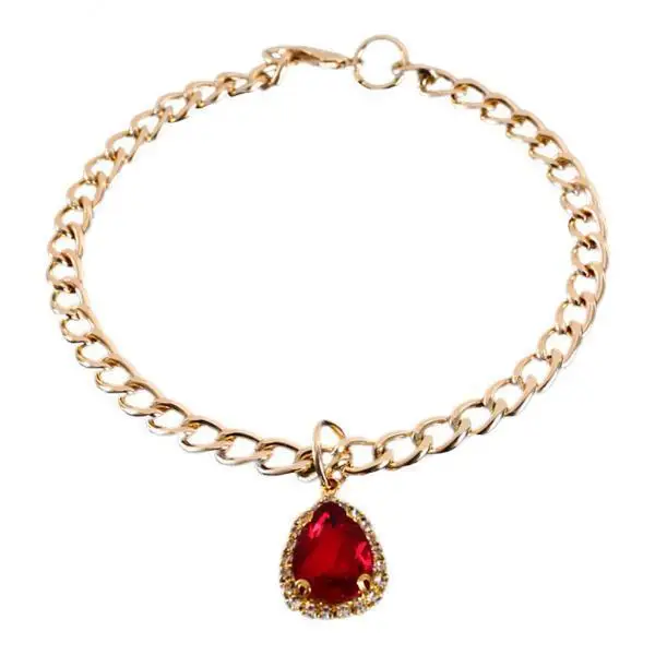 Cat Puppy Necklace with Full Bling Gems Pendant Adjustable Metal Chain Pet Jewelry for Special Occasions