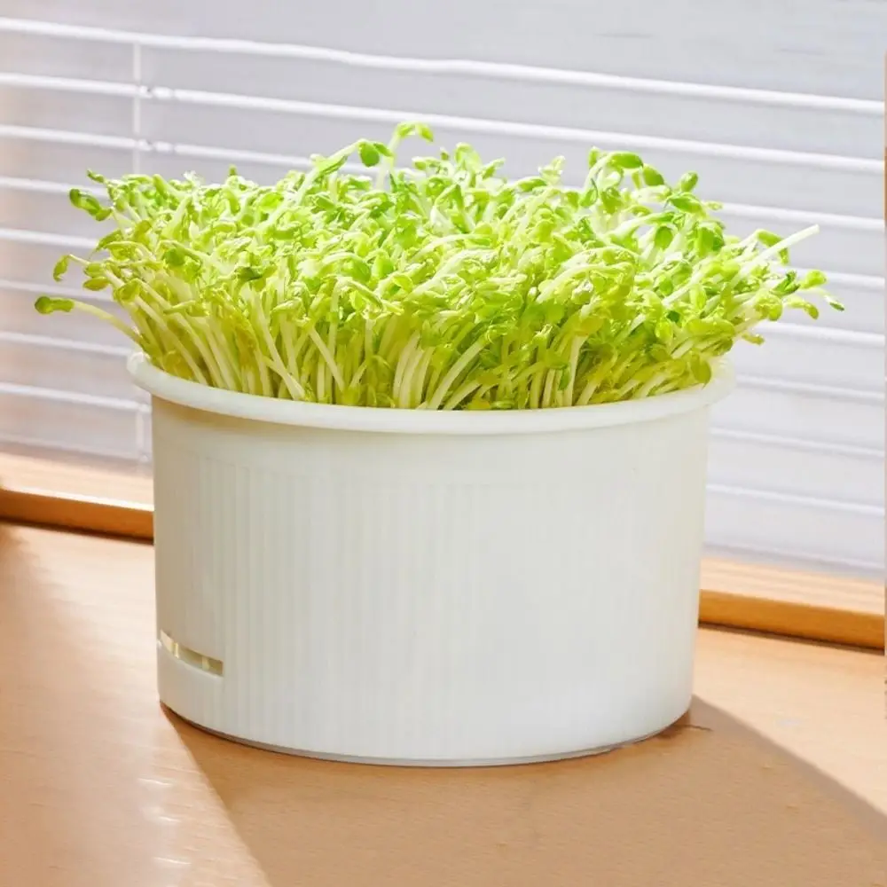 Plastic Bean Sprout Nursery Pots Split Structure Ventilated Soilless Cultivation Pot Stackable Non Toxic Healthy Food Sprouter