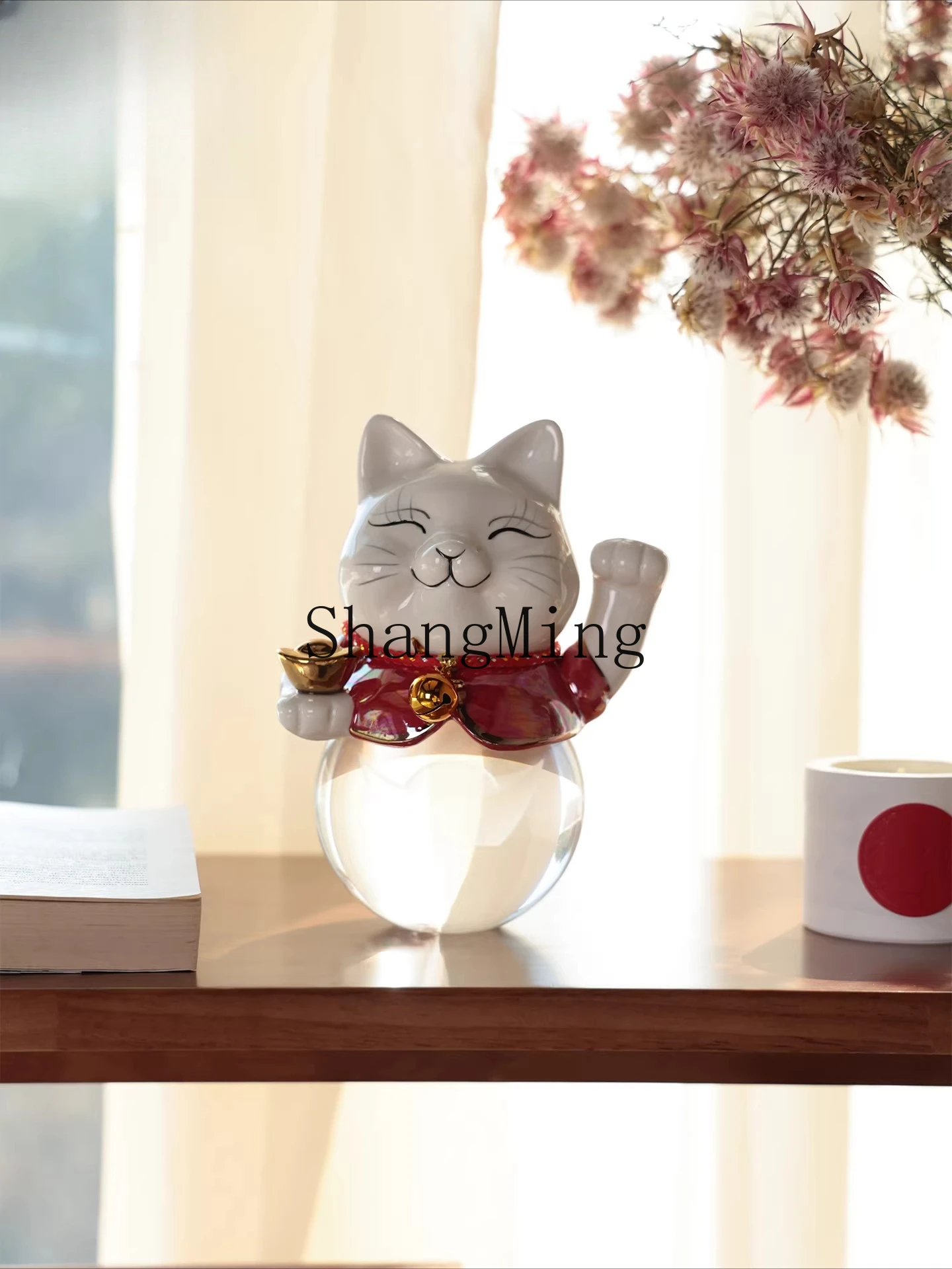 CL Lucky Cat Home Entry Wangzhai Ornament Living Room Entrance Desk Niche Art Decoration