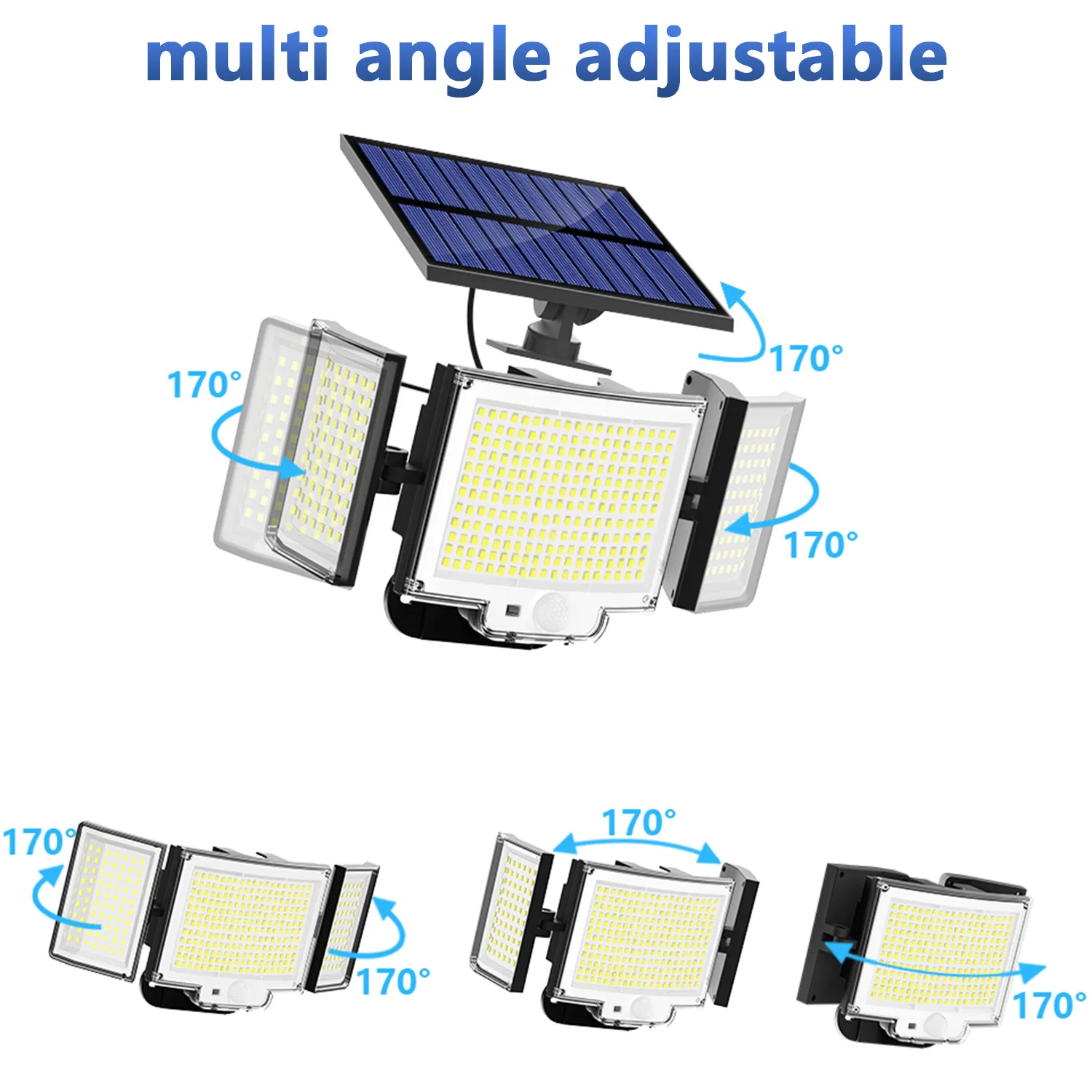 LED Solar Lamp Outdoor 348 Wandlamp IP65 Waterdichte Spots Lamp Bewegingssensor Solar 3 Modus Straat Licht Tuin Decor