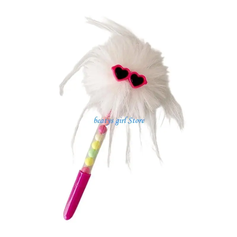 C7AB Entertaining Hairy Glasses Blue Pen Fits Pencil Cases Purses Organizers