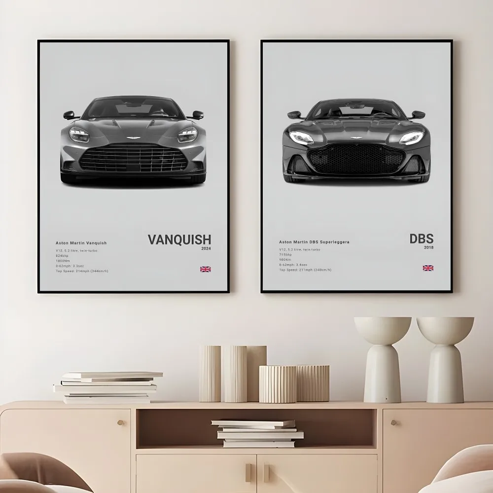 A-Aston M-Martin DB11 9 5 S Ventage S Poster Sticky Wall Art Printing Waterproof Home Living Bed Room Bar Aesthetic Decor