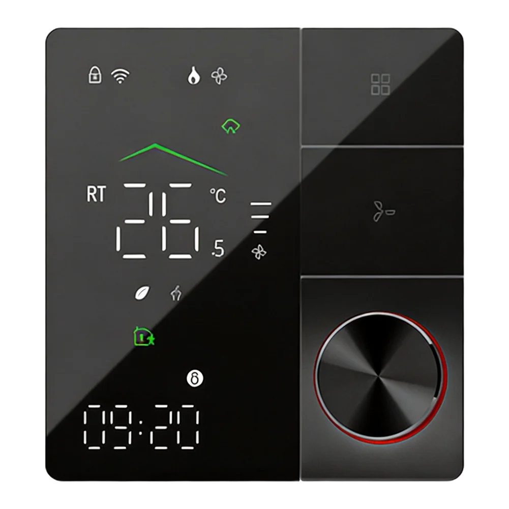For Tuya WiFi Temperature Controller Thermostat with 3 Speed Fan Control and Programmable Weekly Schedule for Air Conditioner