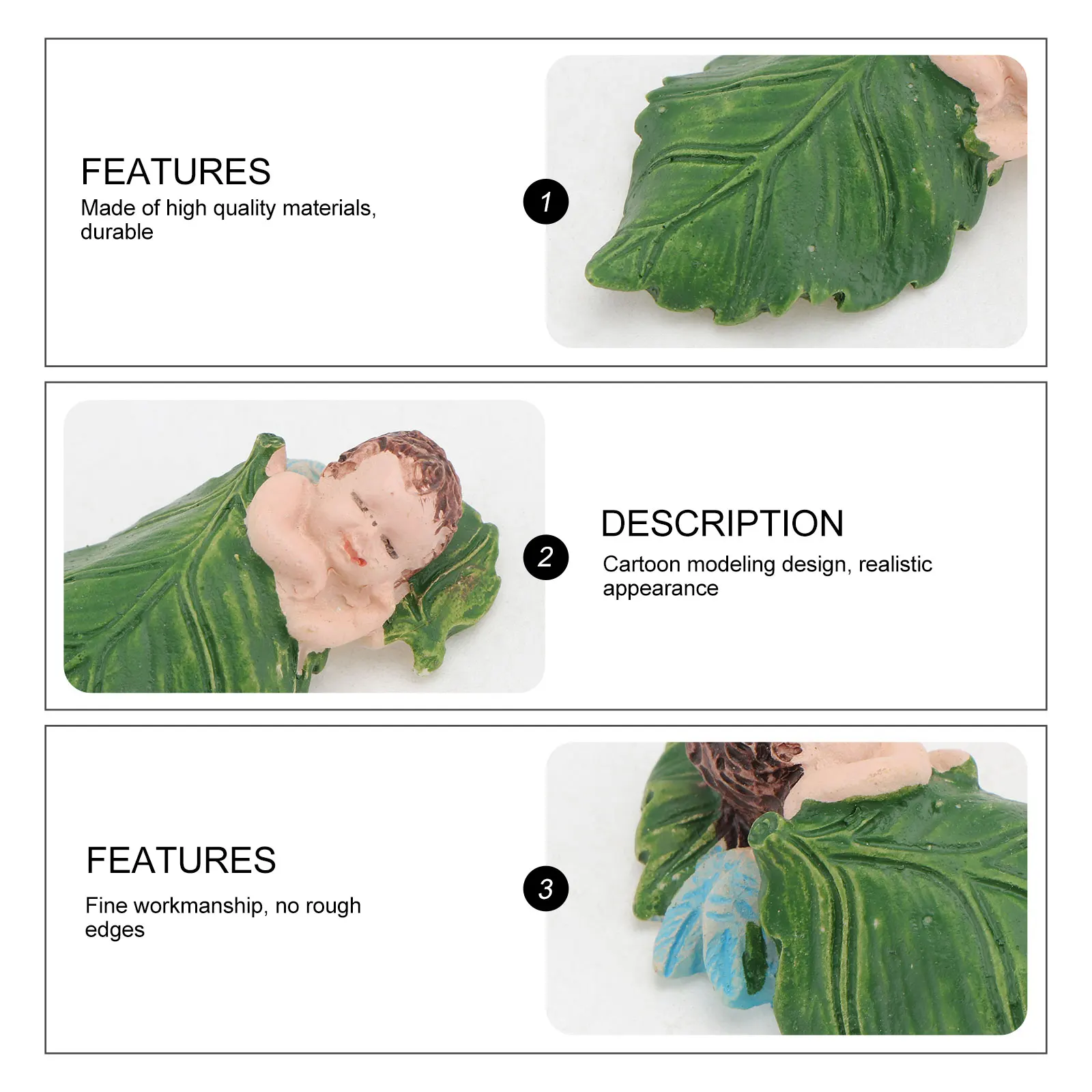 

5Pcs Fairy Garden Ornaments Miniature Landscape Decor for Bonsai Succulent DIY Micro Scene Craft Home Office Desktop Decoration