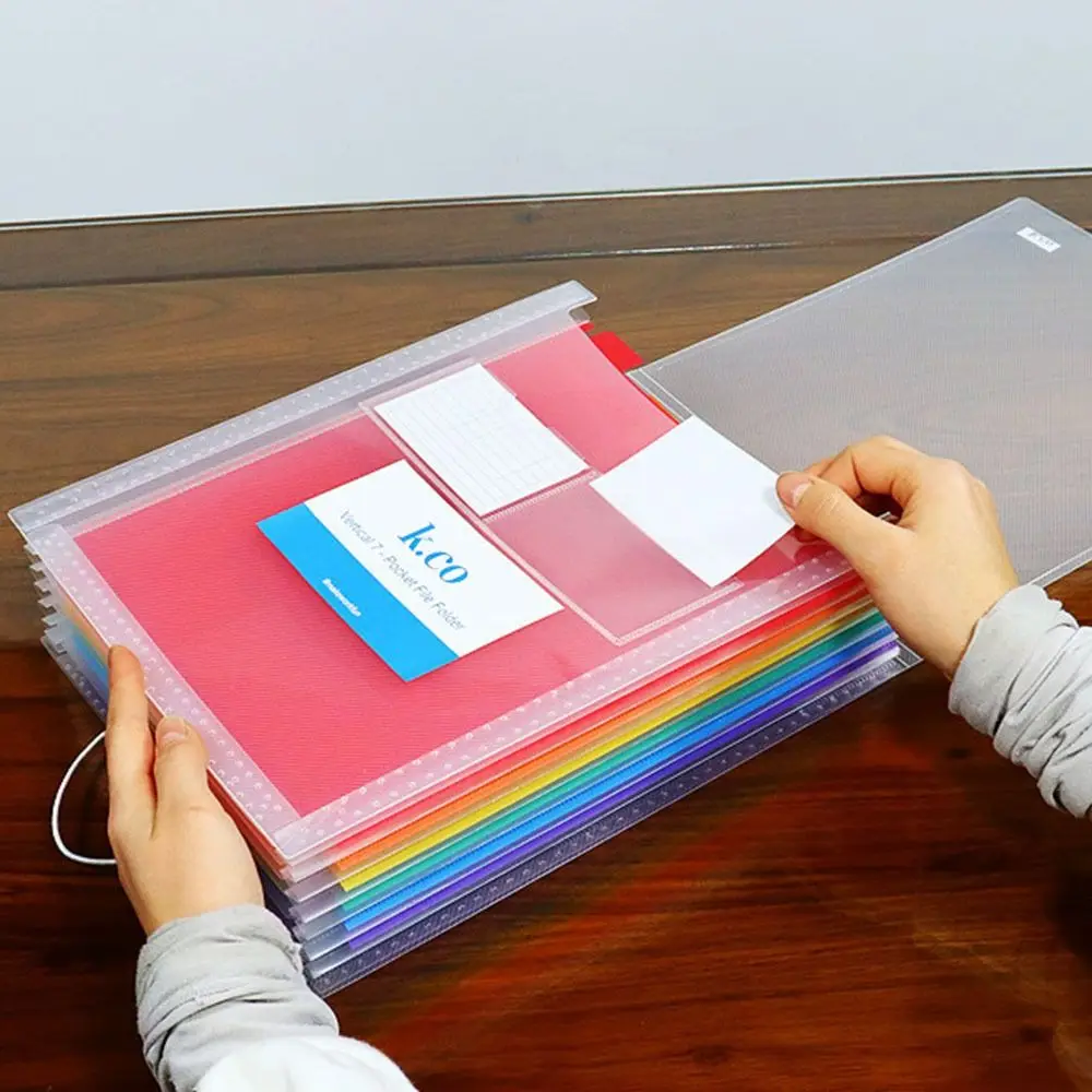 Großer Archivador A4-Aktenordner, Aktenclip, 7/25 Taschen, Aktenorganisator, wasserdichter vertikaler Dokumentenhalter für den Schulanfang