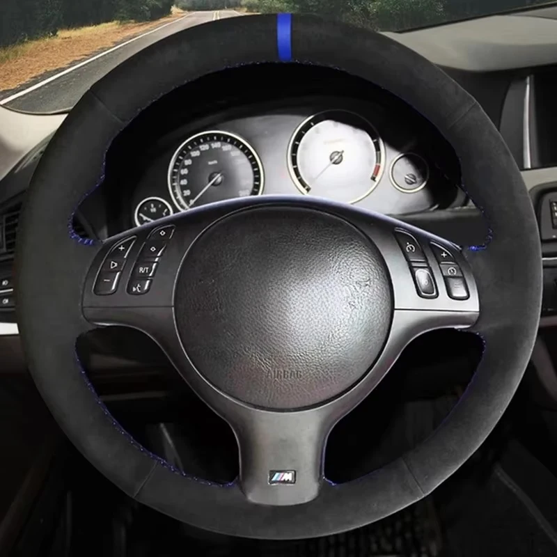 Customized Car Steering Wheel Cover Original Steering Wheel Braid For BMW E46 E39 330i 540i 525i 530i 330Ci M3 2001 2002 2003