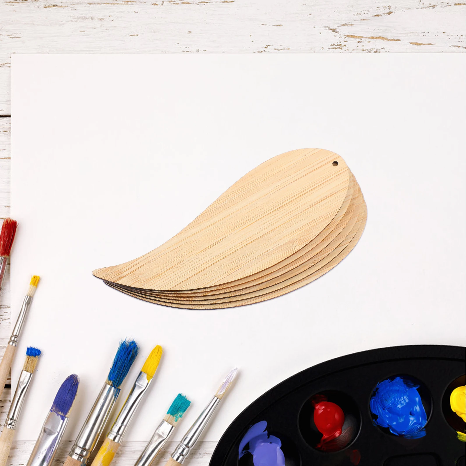 

6 Pcs Bookmarks for Books Bamboo DIY Hanging Tags Pendant Label Blank Student Stationery