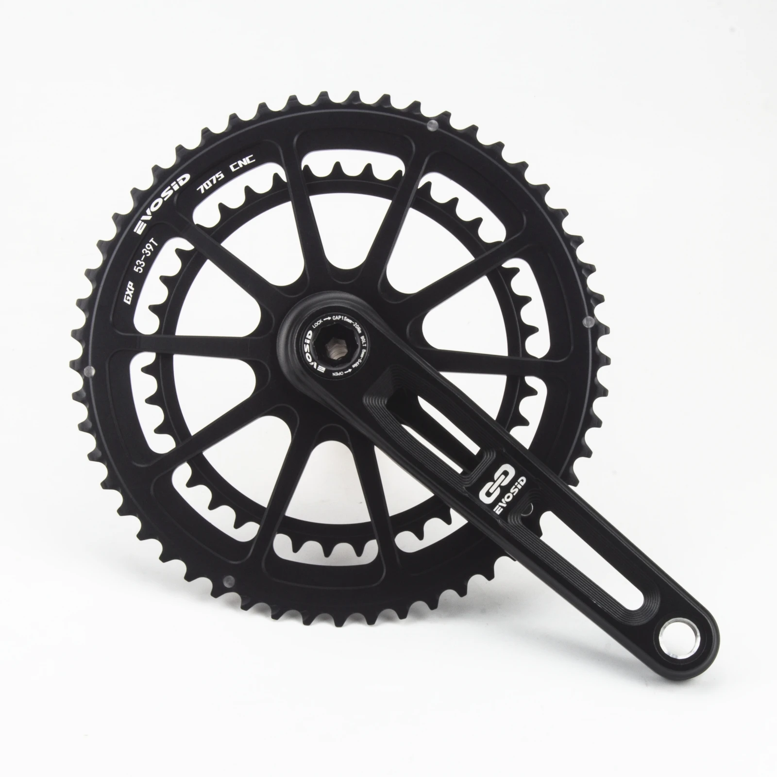 EVOSID Road Bike Chainring Double Speed 50-34T 52-36T 53-39T Chainwheel 7075 Aluminum 9/10/11/12 speed for GXP Crankset