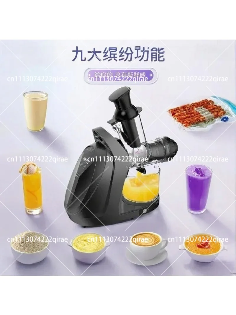 Household Slow Masticating Juicer with Large Diameter, Pulp Separation, Easy Clean Juice Extractor Machine