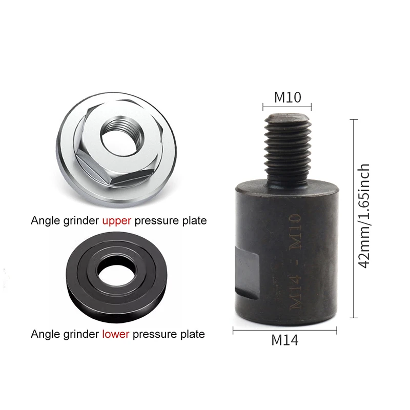 Angle Grinder Adapter Converter M10 M14 5/8-11 Thread Converter Adapte Arbor Connector For Polishing Pad Saw Blade Hole Saw Tool