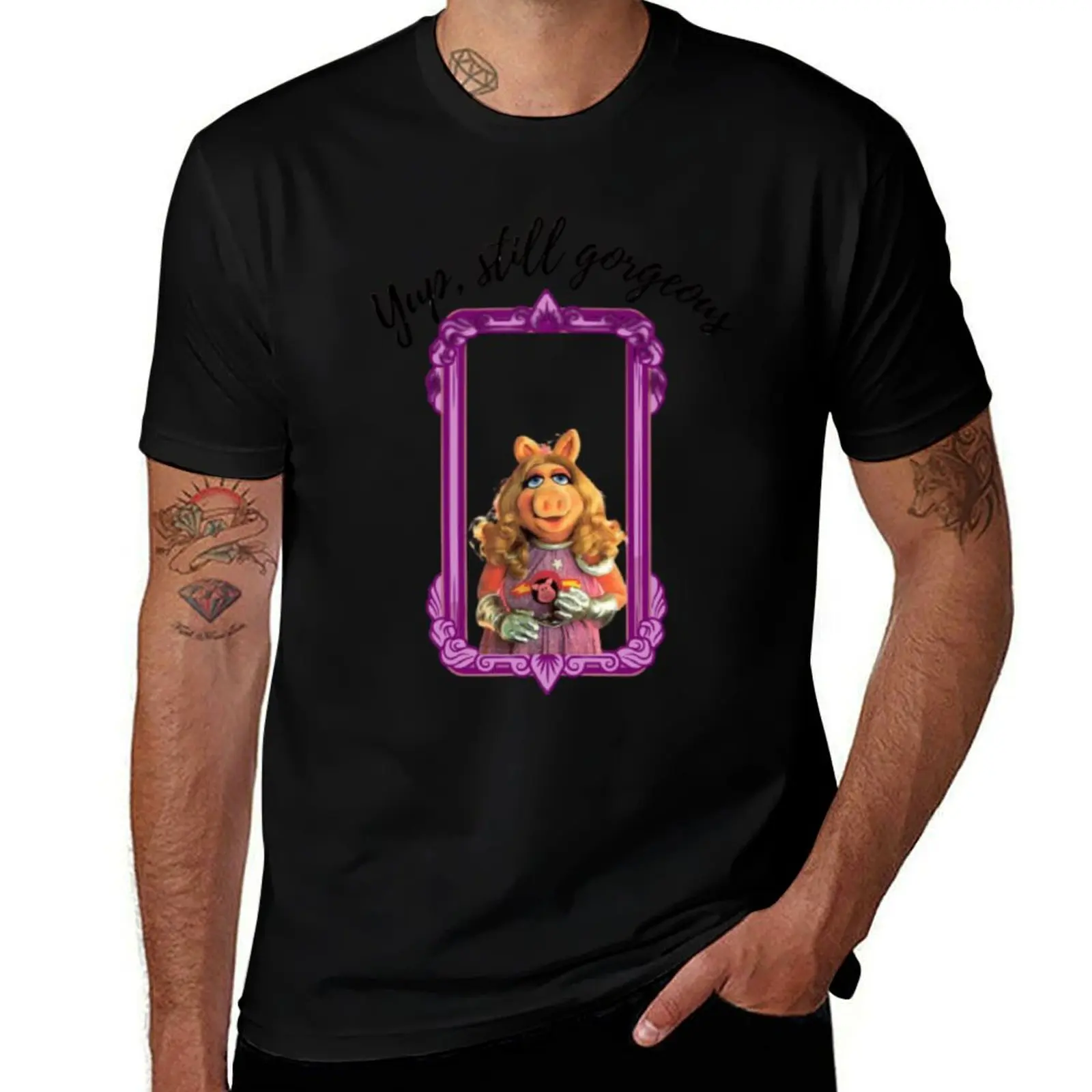 Miss Piggy funny quote T-Shirt aesthetic clothes customs design your own graphics sublime mens clothing