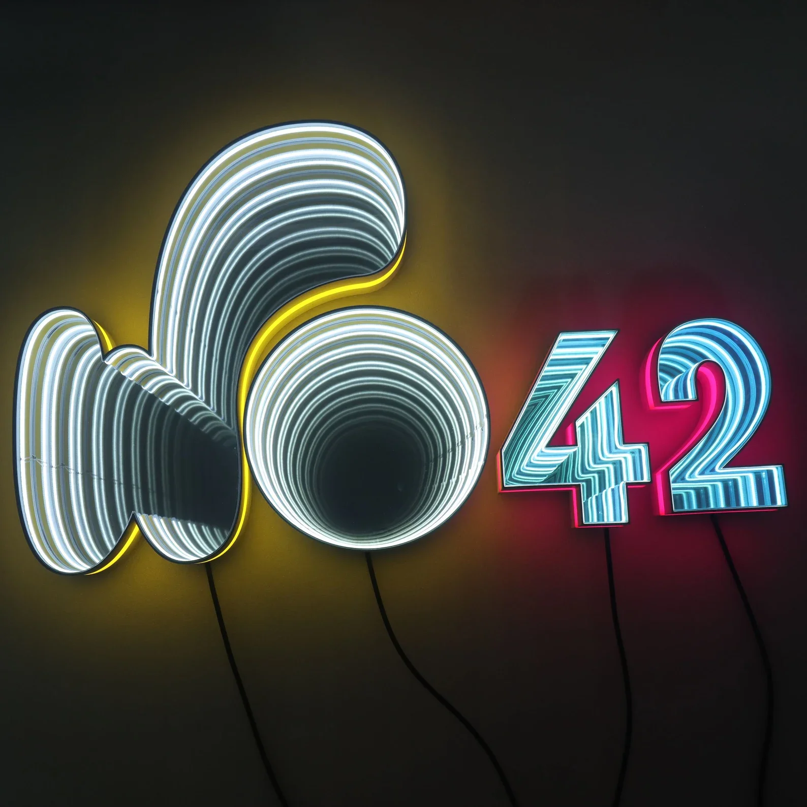 Tanda LOGO LED Cermin Tak Terbatas Kustom Logo Dinding Kantor Bisnis 3D Kustom Personal Tanda Dekorasi Salon Kustom Dropshipping