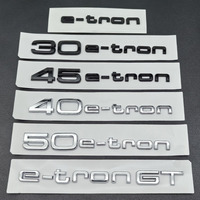 3D ABS Logo 30 40 45 50 E-tron GT Letters Sticker Car Rear Trunk Emblem Badge For Audi A3 SQ6 Q5 Q6 Q8 Q4 Etron Accessories