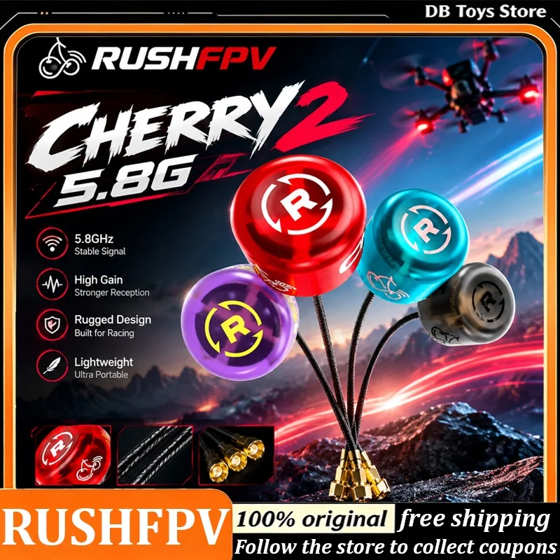 New Arrival RUSHFPV Cherry2 Cherry Antenna Gen2, 5.8G Color Y-Type Antenna Analog Digital VTX Antenna for FPV Aerial Photography