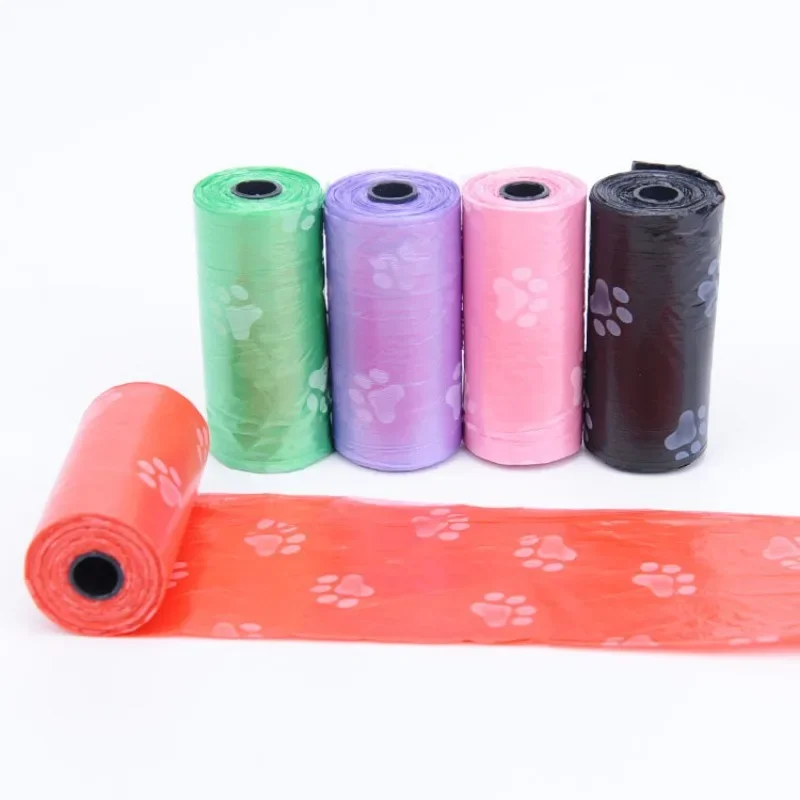 1 Roll Waste Dog Pooper Bags Biodegradable Pet Dog Poop Bag Zero Dispenser Pets Disposable Products For Dogs Litter Poop Bags