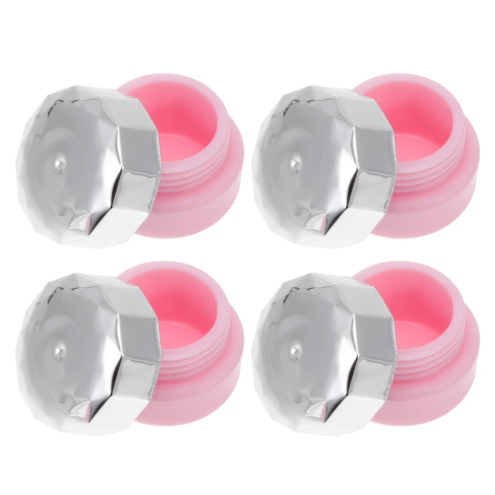 

4Pcs Nail Polish Bottles Mini Empty Gel Jars Plastic Containers Travel Cream Storage Lightweight Reusable