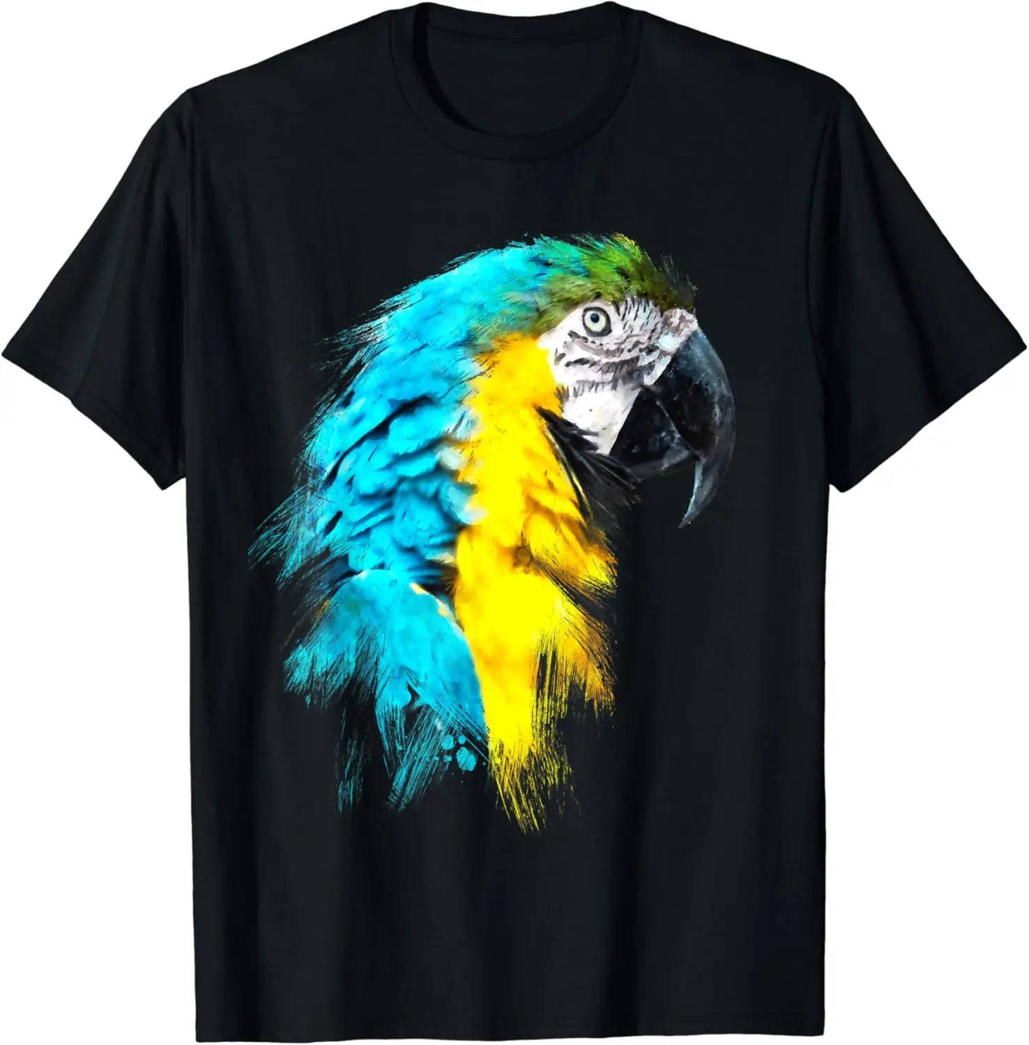 

Watercolor colourful scarlet macaw parrot bird painting T-Shirt