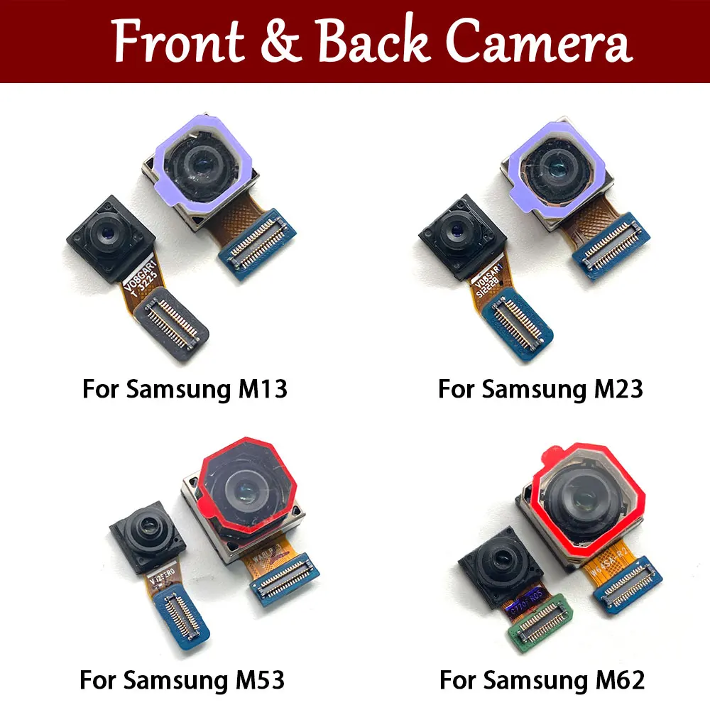 For Samsung M13 M23 M30 M31 M32 M53 M62 Camera Back Front Small Depth Wide Main Rear Camera Flex Cable Phone Repair Parts