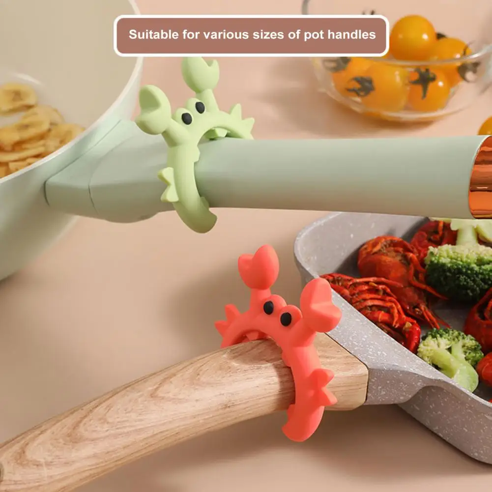 Silicone Multifunctional Spatula Holder Crab Shaped Silicone Spatula Holder Rack for Cooking Pot Anti Scalding Spoon for Cooking