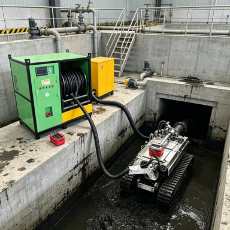 Portable Mini Dredging Robot Waterproof Design Municipal Drainage Pipeline Silt Removal Robot Equipment