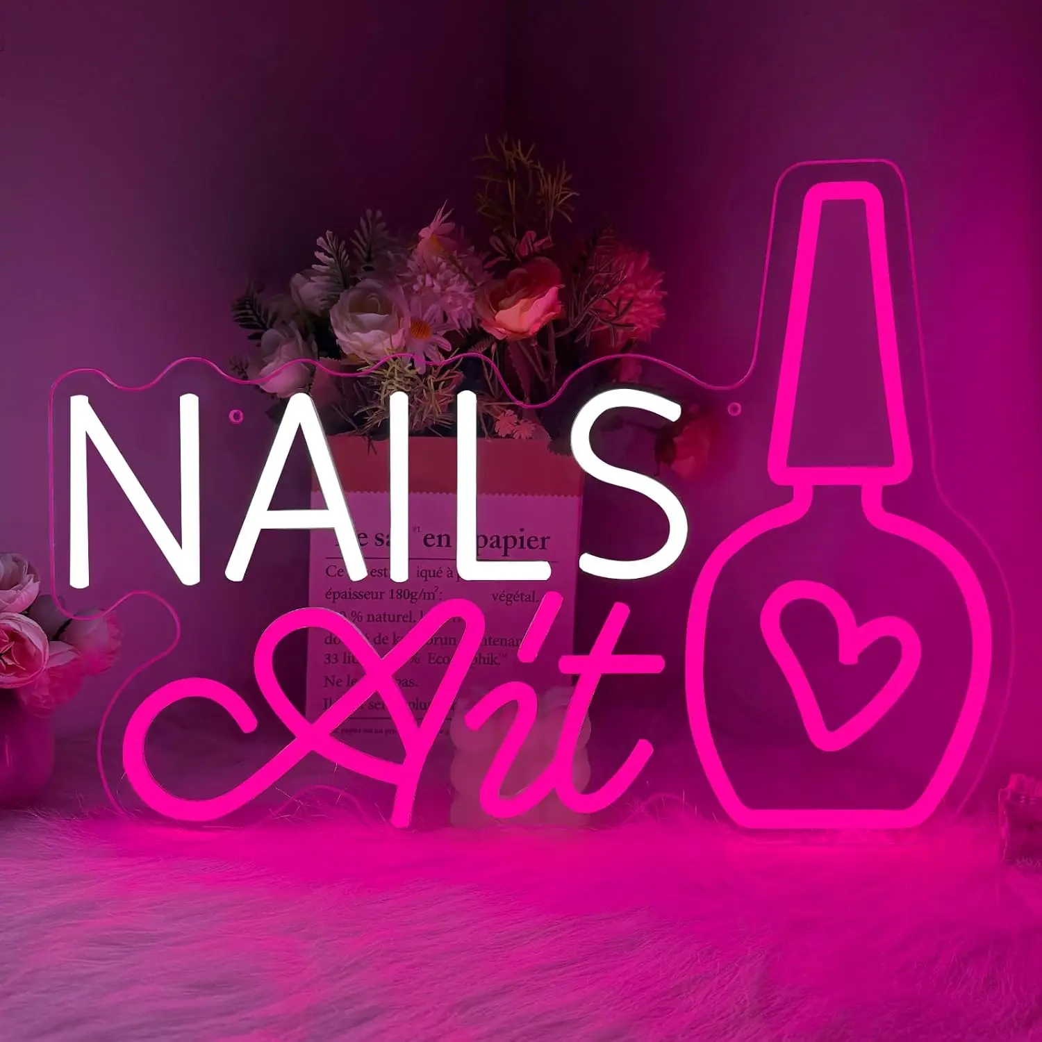 Nail Neon Sign Business Wall Light USB LED Light for Studio Beauty Salon Makep Room Bedroom Decorations neon personnalisé Gift