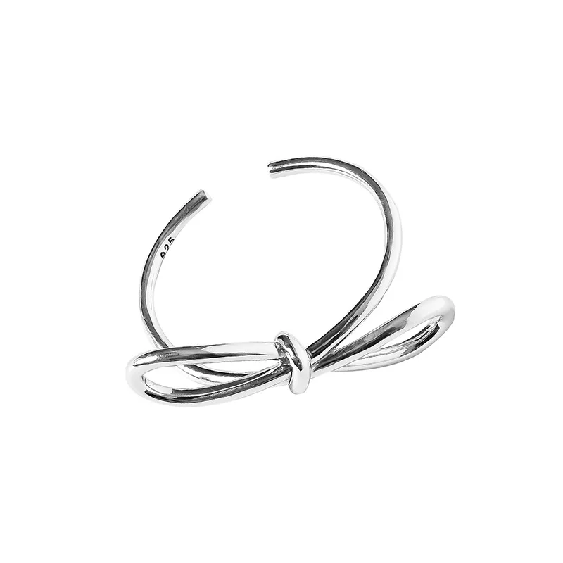 100% 925 Sterling Silber Trendiges Schleifenknoten-Damenarmband Schmuck Frauen Geburtstagsgeschenke 2026 Neuer Stil – Detail 6