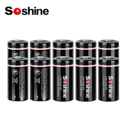 Soshine 3V 1600mAh Lithium Battery 3 Volt CR123A Batteries Non-Rechargeable Battery for Digital Camera Wireless Mouse Calculator