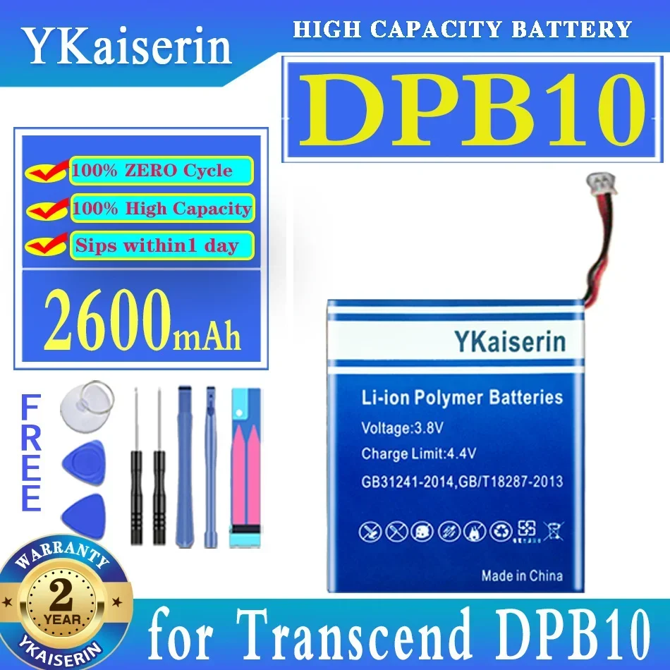 

YKaiserin 2600mAh Replacement Battery for Transcend DPB10