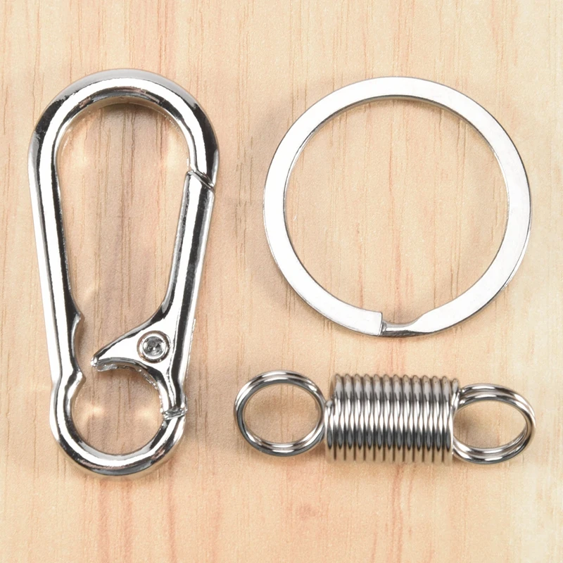 Sturdy Carabiner Key Chain Key Ring Polished Key Chain Spring Key Chain Business Waist Key Chain