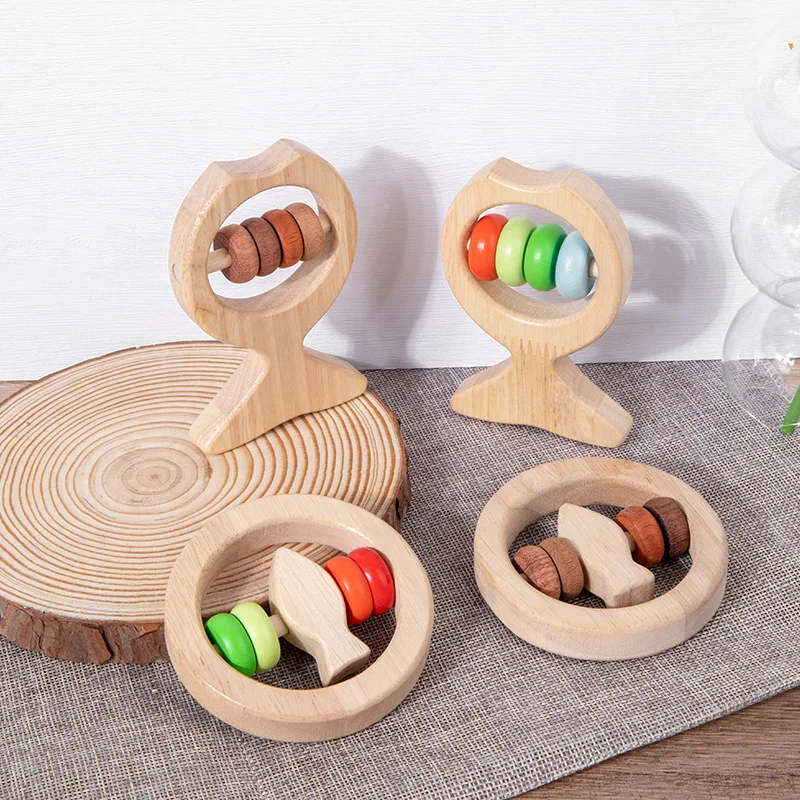 Christmas gift Baby Rattles Chinese Supplier Wooden Children  Educational Wooden Toys Puzzle Early Education  Montessori