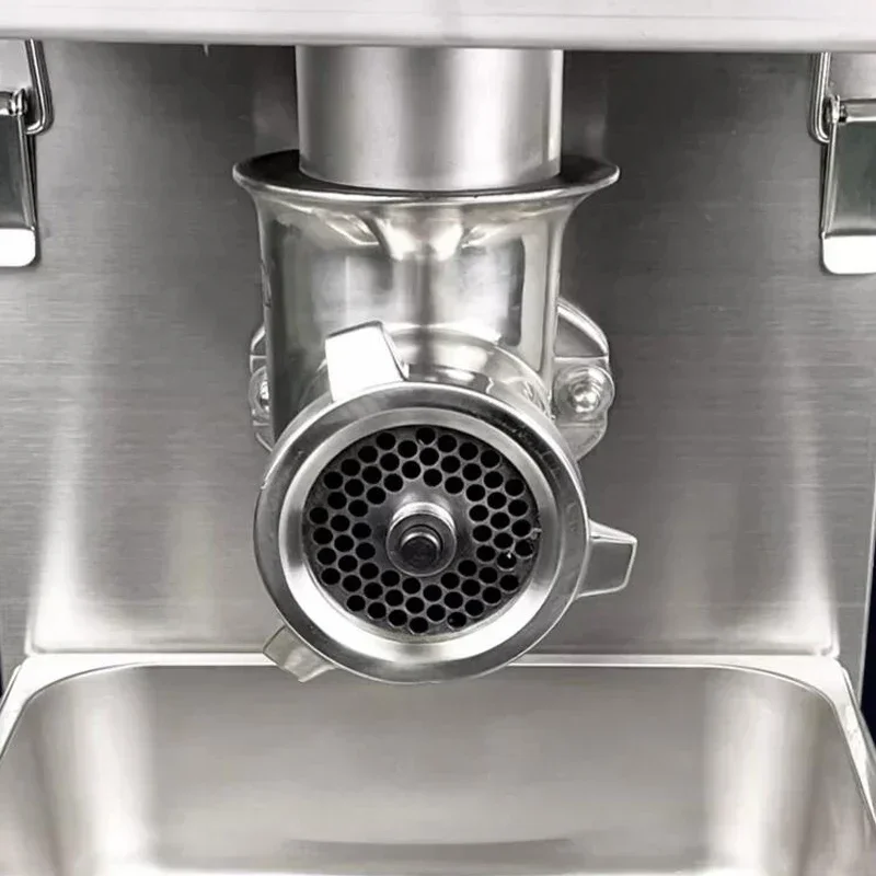 مفرمة اللحم التجارية الكهربائية المصنوعة من الفولاذ المقاوم للصدأ عالية الطاقة مفرمة اللحم المفروم ماكينة حشو السجق الأوتوماتيكية #5