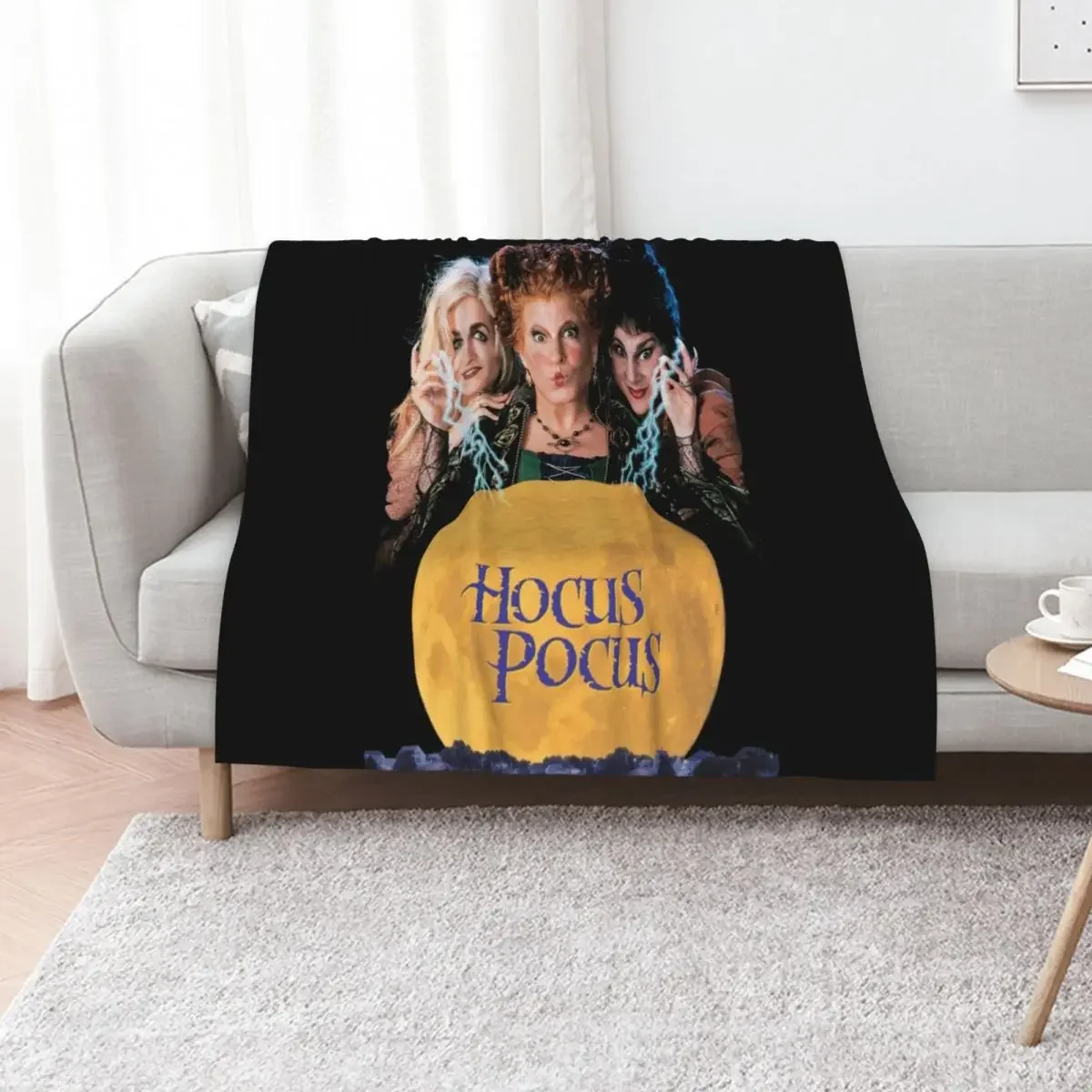 

logo hocus magic pocus Throw Blanket Soft Vintage Flannel bed plaid Blankets