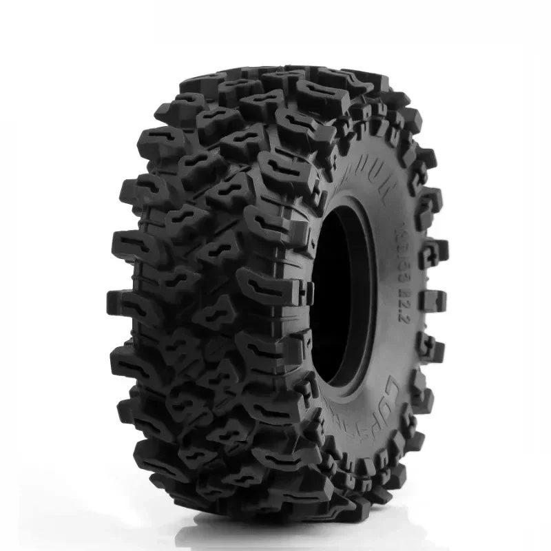 4 pçs 136mm 2.2 polegada pneu de borracha roda para 1/10 rc rastreador carro axial scx10 pro wraith capra rr10 trxs trx4 yk4082