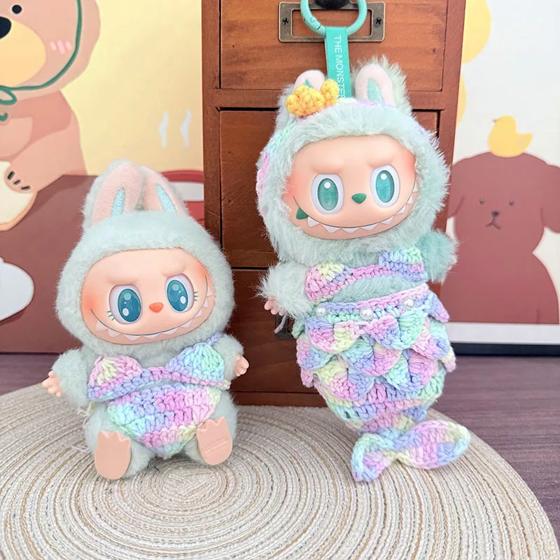 

For Labubu V1 V2 V3 Generation Mermaid Rice Ball Clothes for Labubu V3 V2 V1 Doll Clothes Outfit Accessories