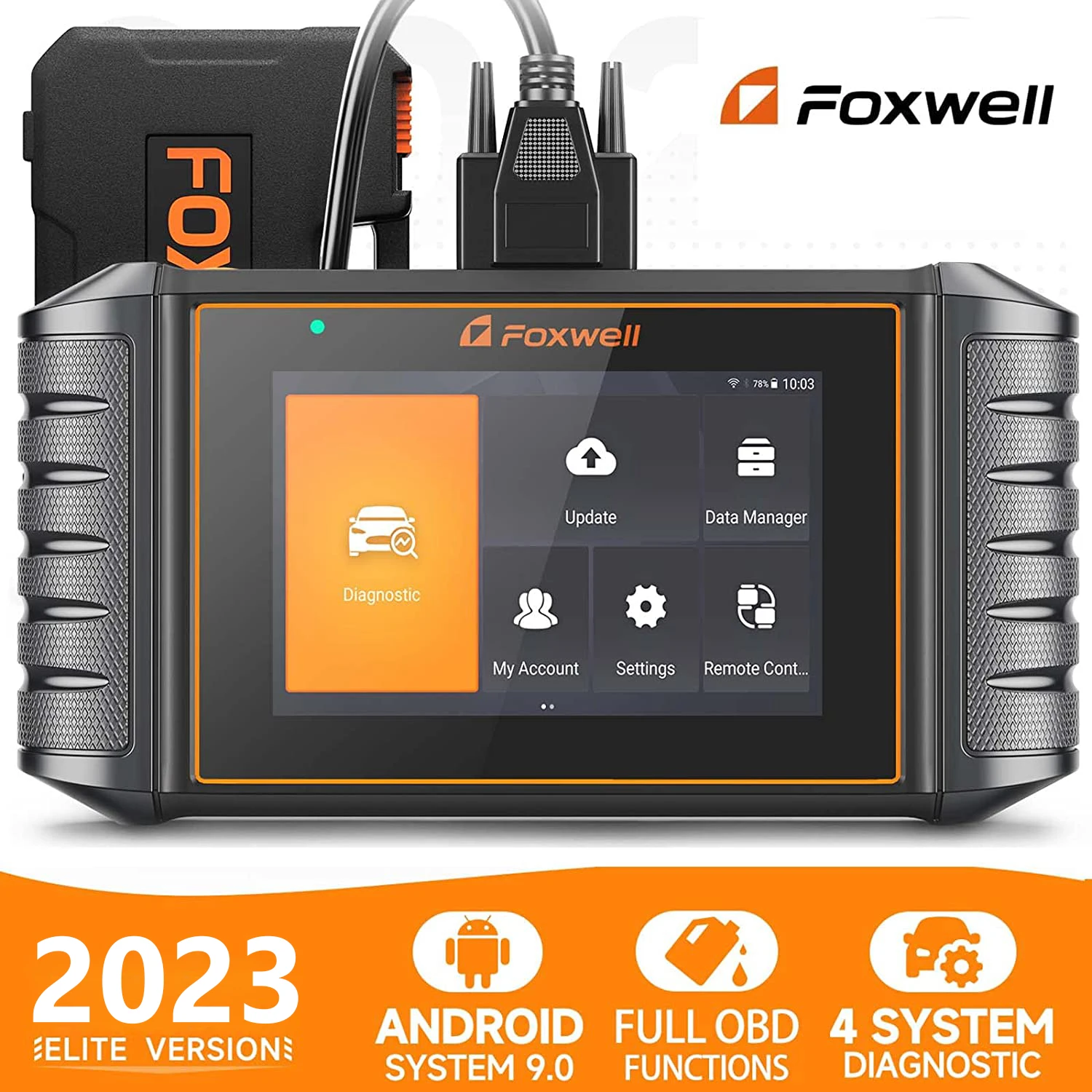 Foxwell NT706 OBD2 Scanner Car Code Reader ABS SRS Transmission Engine OBD 2 Automotive  Diagnostic Scan Tool  Free Update